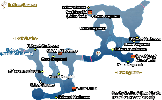 Ladlum Caverns Shining Resonace Re - Shining Resonance Refrain Map (555x343), Png Download