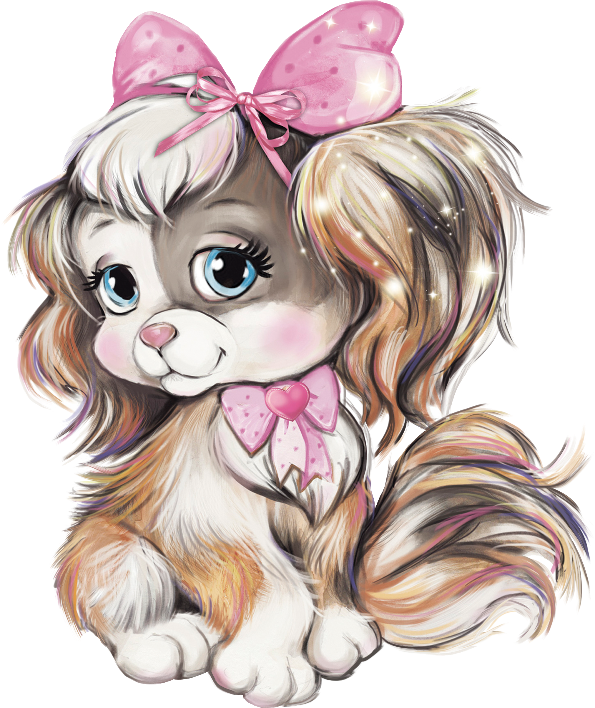 Dog Puppy T Shirt Pastel Watercolor Painting - Adorable Cute Spaniel Puppy In Pastel Watercolor Kids' (2209x2545), Png Download