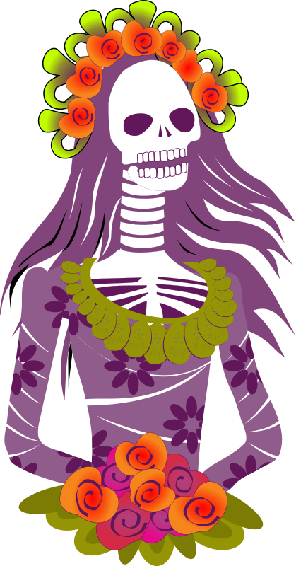 Day Of The Dead Clipart Mexican Celebration - Calaveras Dia De Muertos Png (419x800), Png Download