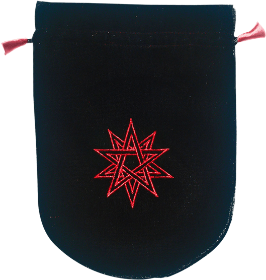 Black Velvet Double Pentagram Bag - Tarot Bag Pouch 8" X 6" Velvet (555x555), Png Download