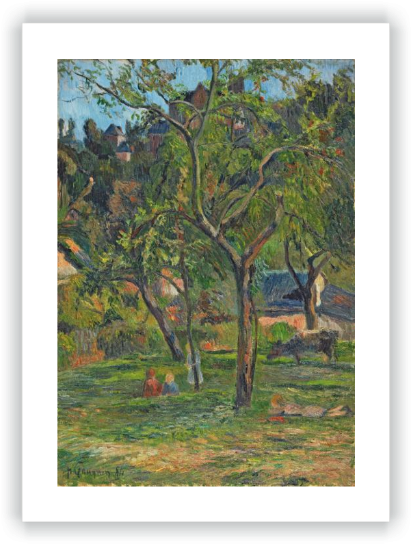 Orchard Under The Church Of Bihorel (610x800), Png Download