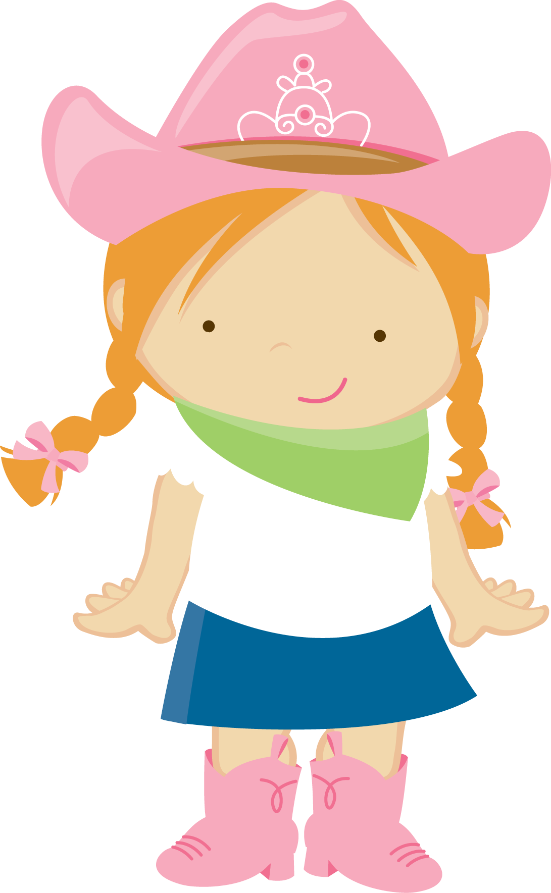 Cowgirl Clipart Western Party - Menina Fazendinha (1091x1769), Png Download