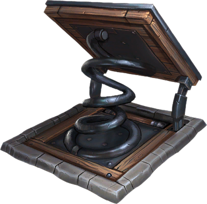 Trap Spring Trap - Zombie Trap (424x418), Png Download