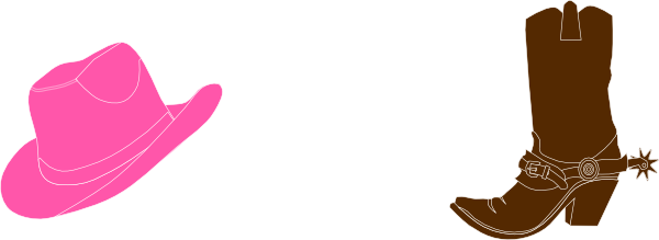 Cowgirl Hat And Boot Svg Clip Arts 600 X 219 Px (600x219), Png Download