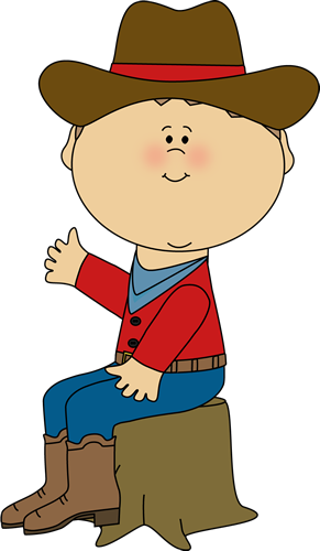 Cowgirl Clipart Love - Cowboy Sitting Clipart (291x500), Png Download