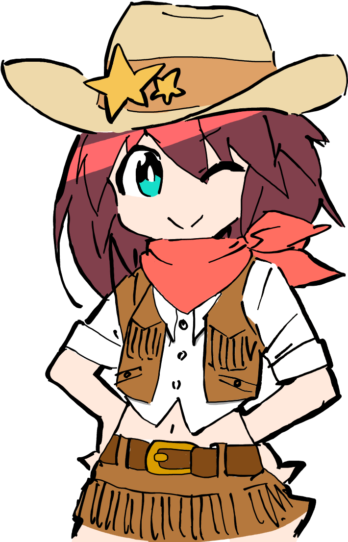 238kib, 726x1116, Luluco Cowgirl - Cartoon (726x1116), Png Download