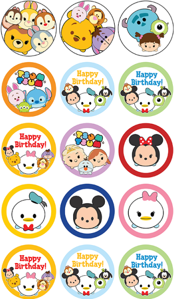 Tsum Tsum Or (30x - Topper Tsum Tsum Birthday (600x600), Png Download
