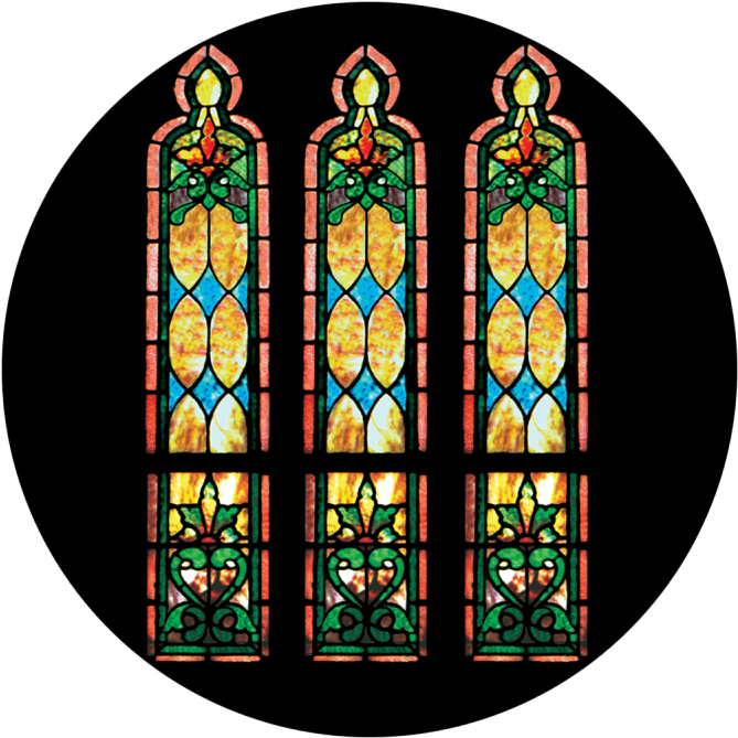Stained Glass Windows Morning - Gobo Glass (800x800), Png Download
