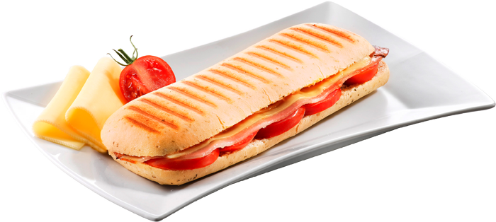 Les Panini Exquis - Pizza Margherita (700x314), Png Download