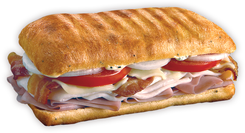 Slow Cured Ham, Oven Roasted Turkey, Crisp Bacon, Swiss - Pepperoni & Cheese Blimpie Imag (822x448), Png Download