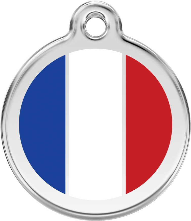 Red Dingo Stainless Steel & Enamel French Flag Dog - Red Dingo Tribal Heart Pet Id Tag - Orange (1024x1024), Png Download