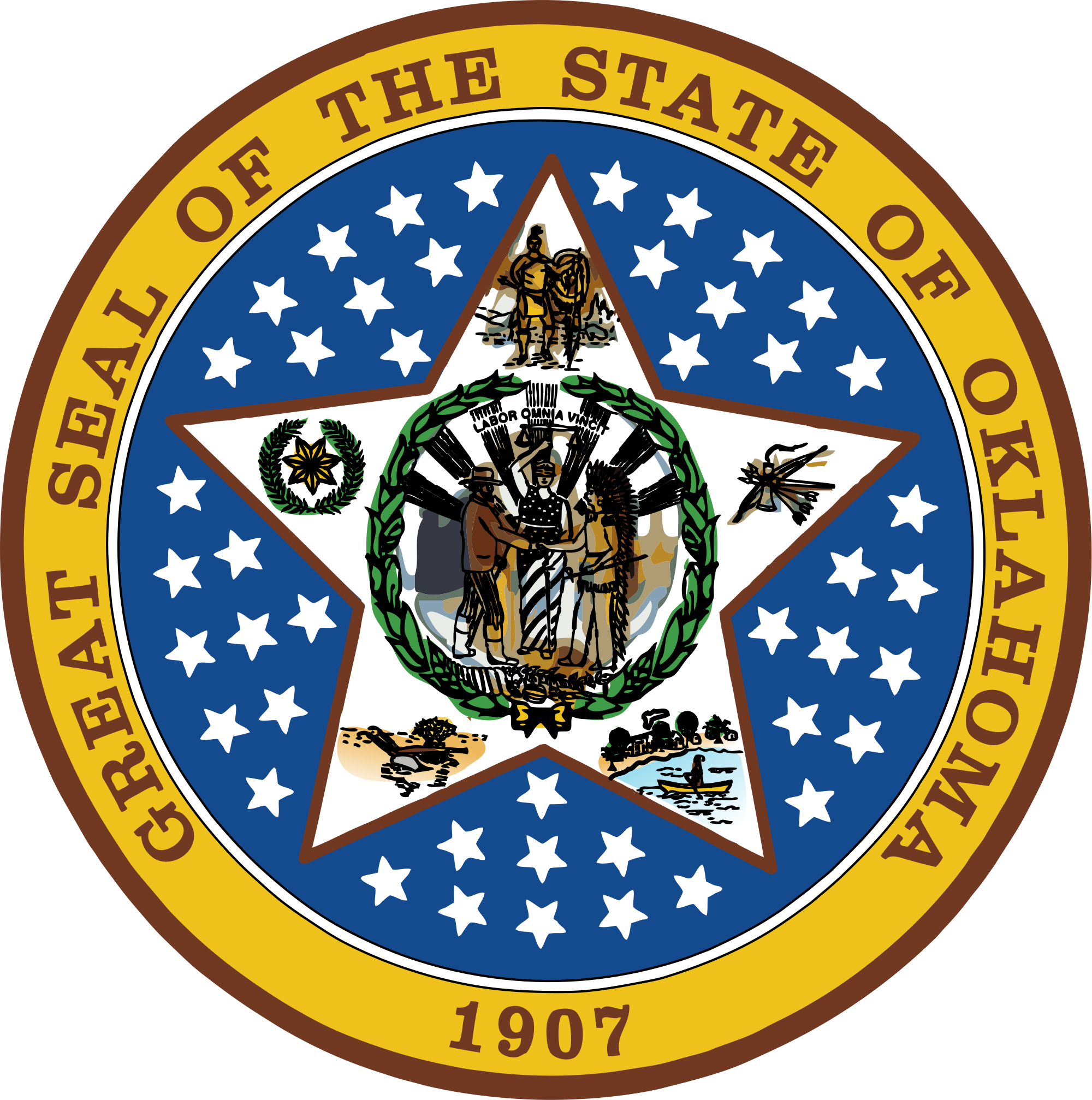 Elections In Oklahoma - State Seal For Oklahoma (2000x2015), Png Download