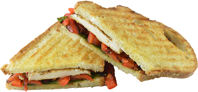 Chicken Fajita Melt Panini - Ham And Cheese Sandwich (700x700), Png Download