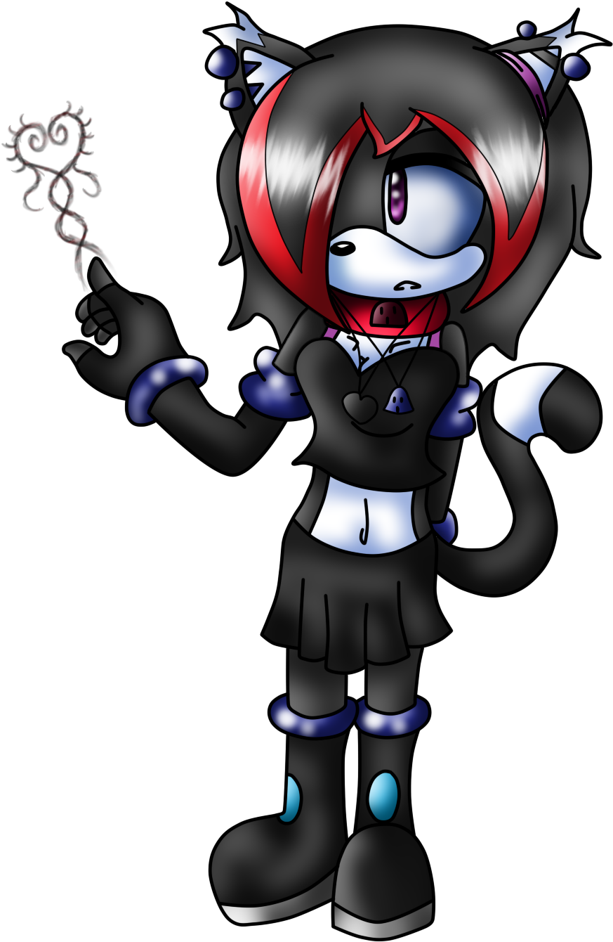 28 Collection Of Emo Cat Girl Drawing - Emo Cat Anime (1024x1455), Png Download