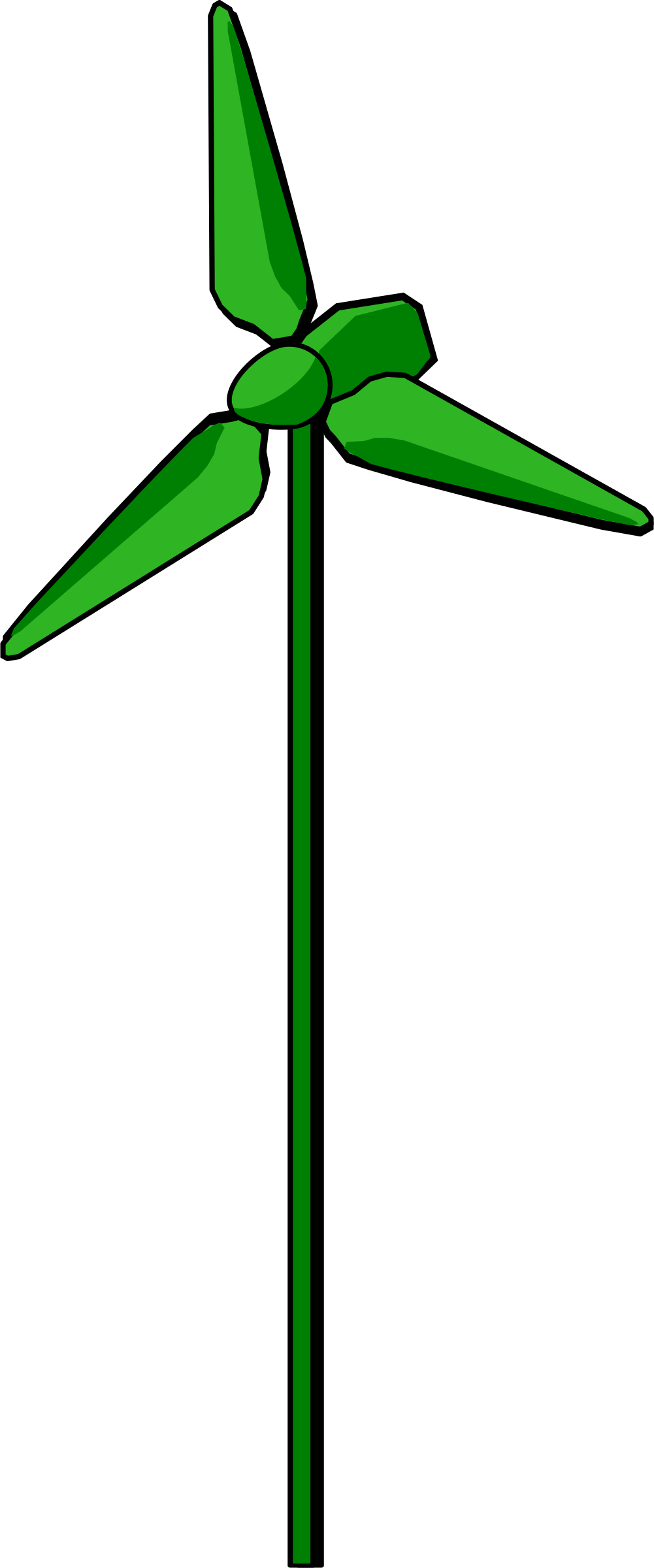 Clip Art Transparent Stock Wind Green Icons Png Free - Wind Turbine Clip Art (1001x2400), Png Download