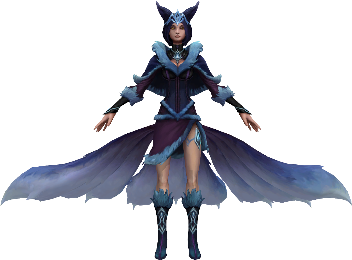 Midnight Ahri League Of Legends Skin Model - League Of Legends Ahri Midnight Skin (1239x960), Png Download