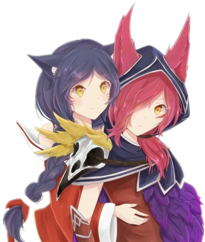Leagueoflegends Ahri Xayah Sticker - Xayah Ahri (415x490), Png Download