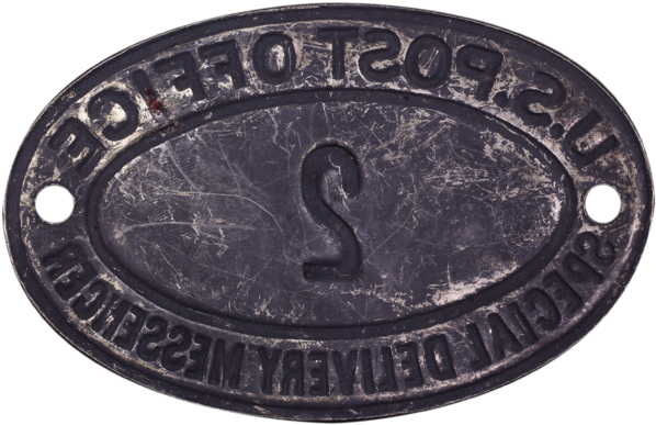 Post Office Special Delivery Messenger Hat Badge, Rare - New York City (600x600), Png Download