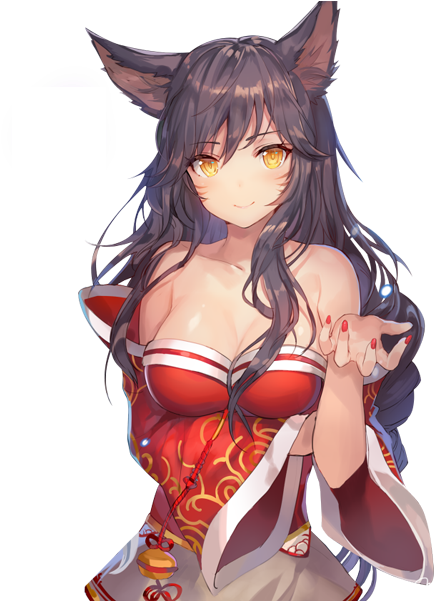 #league Of Legends #lol #game #ahri - Ahri Fanart (500x600), Png Download
