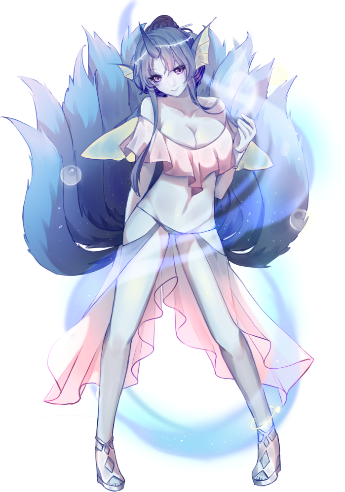 Vaporeon As Ahri Fanart - Pokemon Eevee Evolutions Fanart (699x998), Png Download