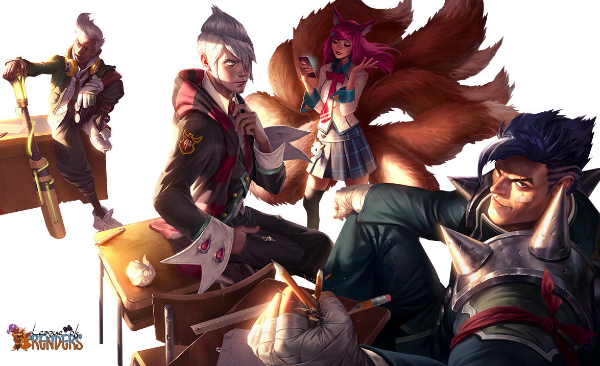 League Of Legends Lol Academy Ahri The Nine Tailed (1175x717), Png Download