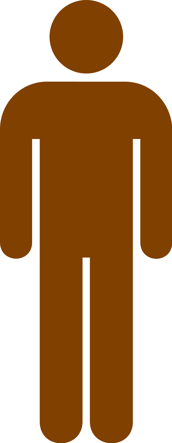 Men S Bathroom Sign Vector Man Bathroom Sign Clipart - Male Blue Bathroom Sign (600x1546), Png Download