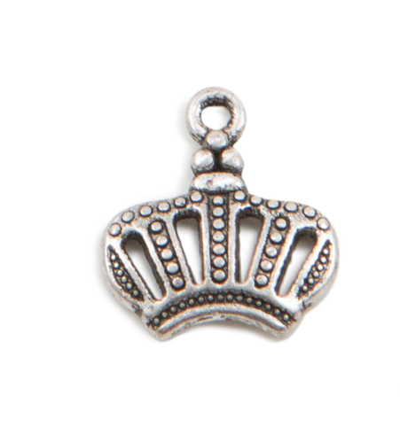 Silver Tiara Charm - 30 Crown Charms Silver Tone (600x600), Png Download