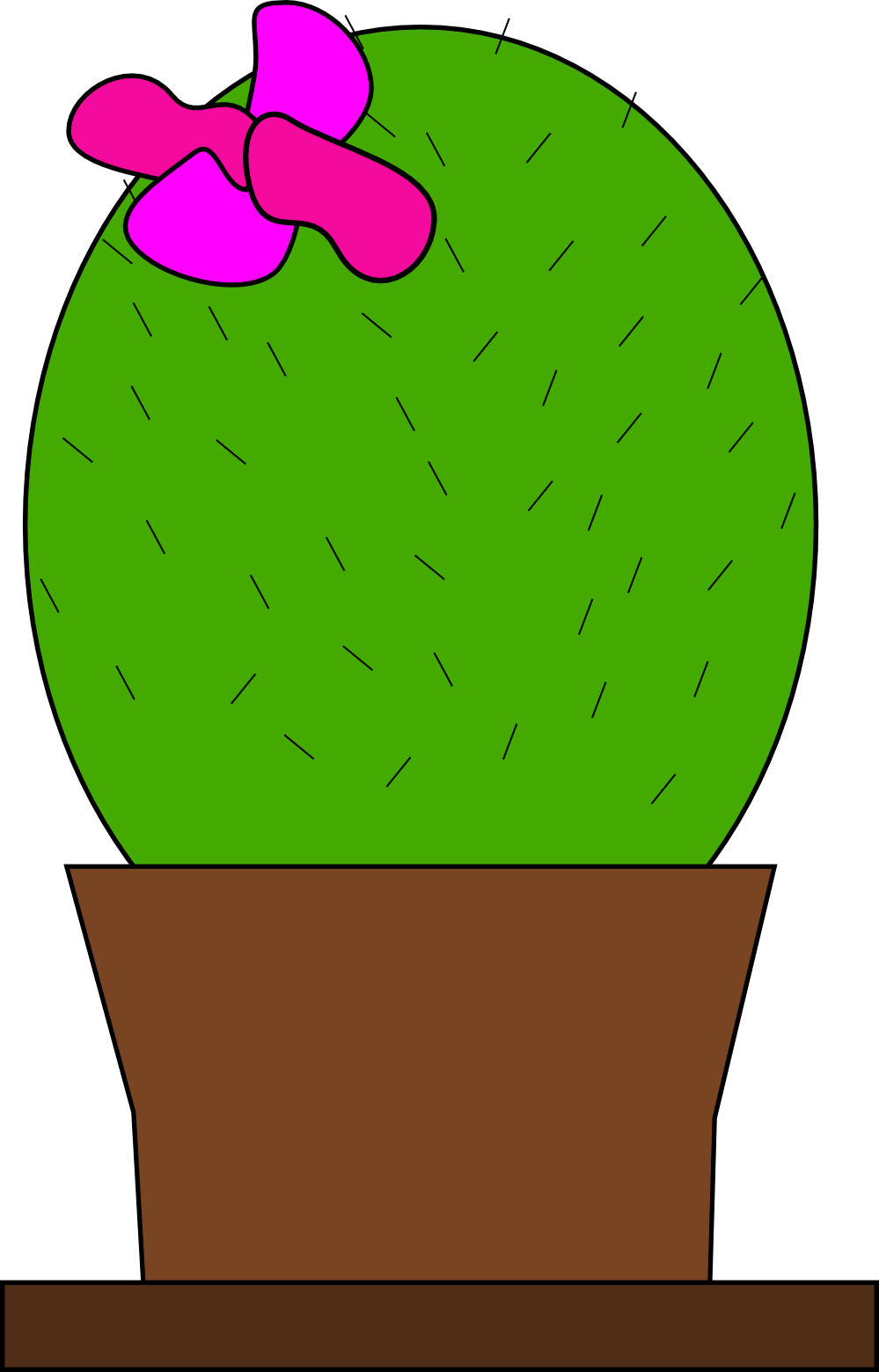 Funny Cactus Clipart Png (384x600), Png Download