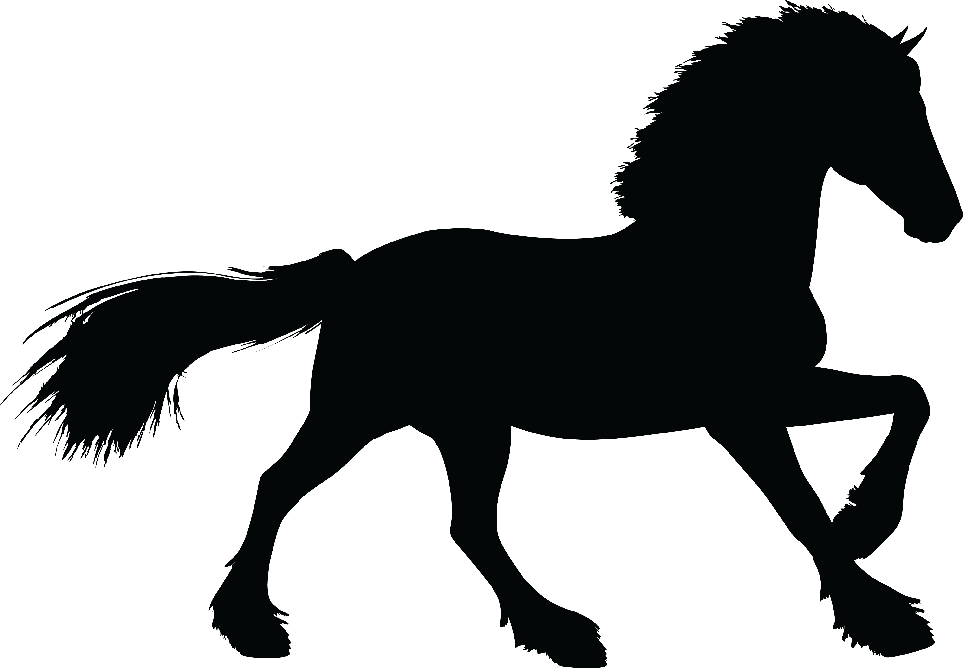 Free Clipart Of A Horse - Silhouette Animals (4000x2777), Png Download