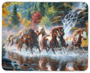 Forest Wild Horses - Horses 5d (400x400), Png Download
