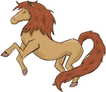Horse Tail Cartoon (360x360), Png Download