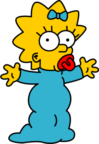 Simpsons Png Pack - Maggie Simpson (330x480), Png Download