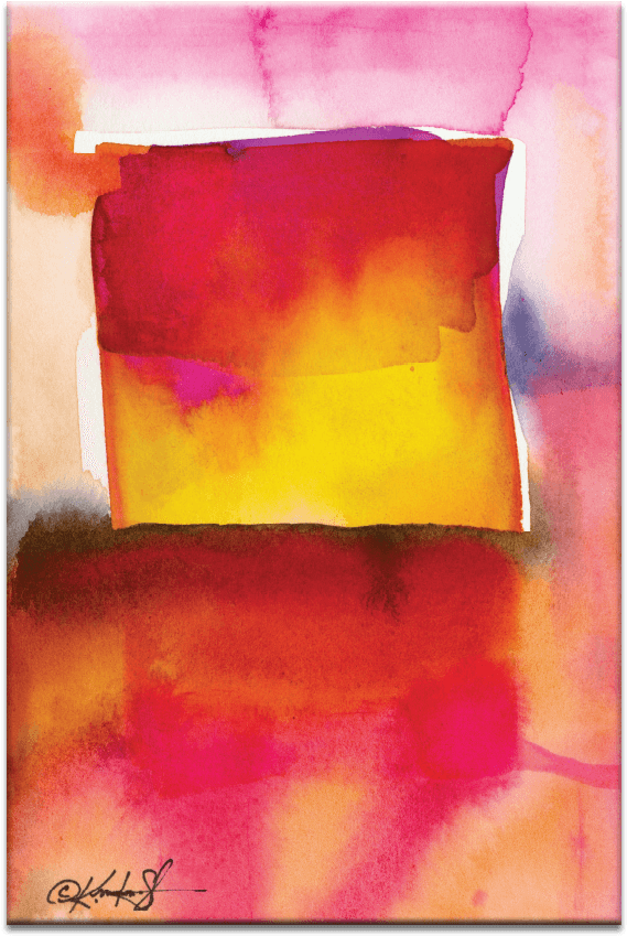 Watercolor Abstraction - Artist Lane Watercolor Abstraction 210 By Kathy Morton (900x900), Png Download