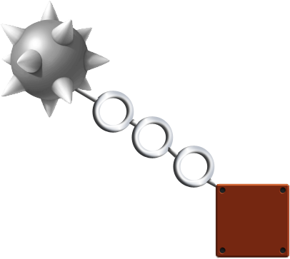 Ball And Chain - Spiny Egg (406x363), Png Download