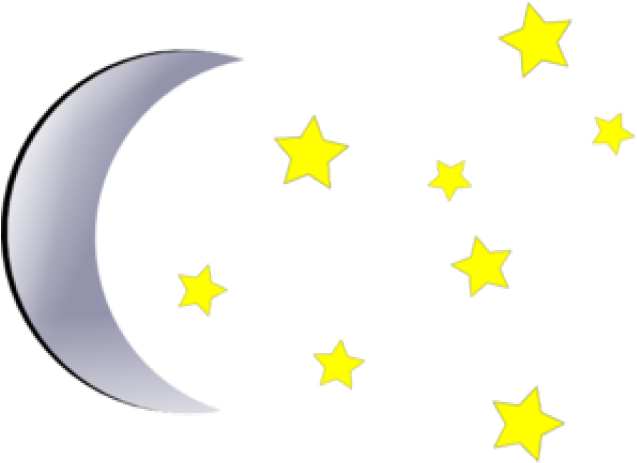 Clip Free Stock Stars And Moon Clipart - Stars And Moon Png (640x480), Png Download
