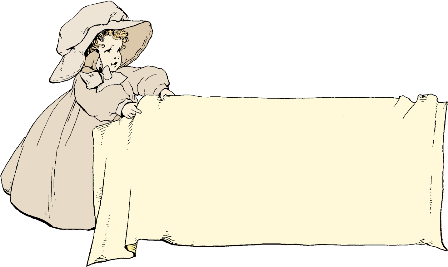 Digital Vintage Baby Girl Tag Design Downloads - Illustration (1600x1023), Png Download
