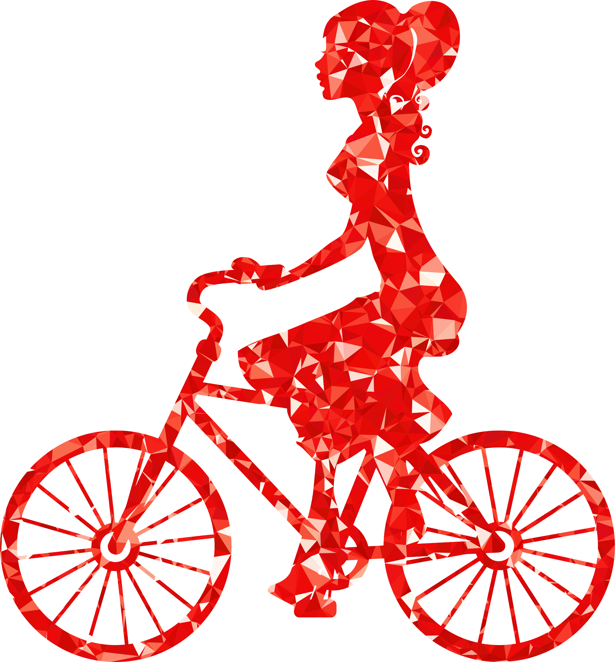 This Free Icons Png Design Of Ruby Girl On Bike (2144x2306), Png Download