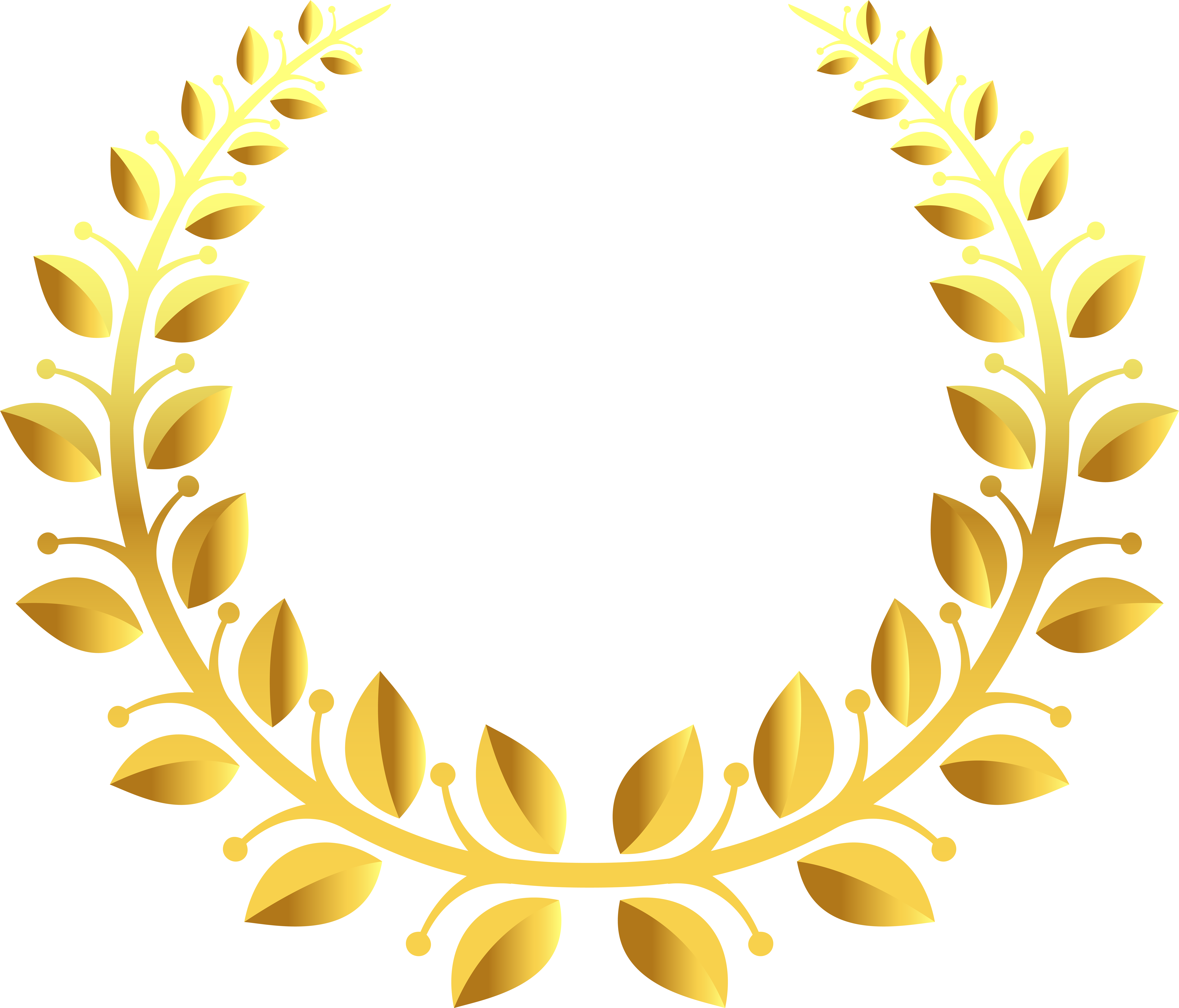 Gold Wreath Png (8000x6839), Png Download