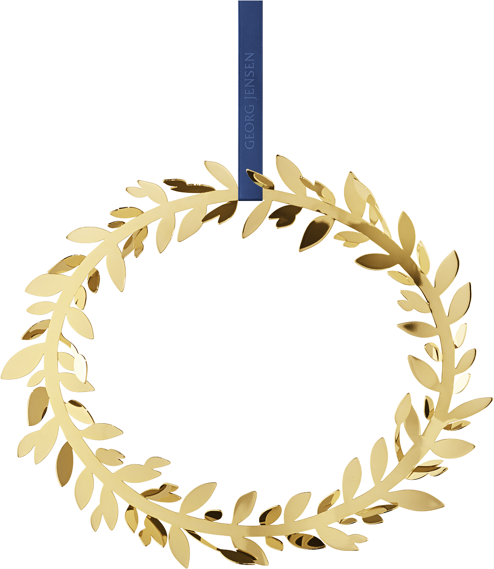 Georg Jensen Gold Plated Magnolia Door Wreath (1200x1200), Png Download