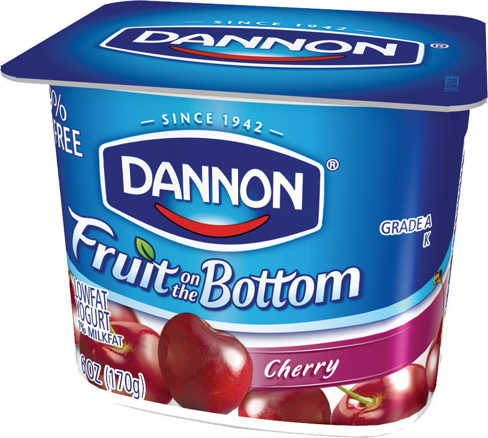 Dannon Yogurt, Lowfat, Fruit On The Bottom, Strawberry (953x854), Png Download