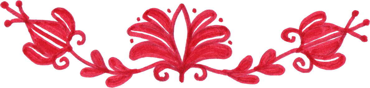 Red Flower Drawing Page Divider 3 - Logo Divider Png Transparent (1188x285), Png Download