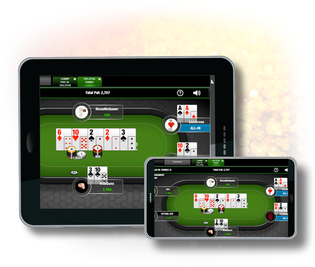 Mobile Poker Games And Tournaments - Poker In Tablet Png (1200x900), Png Download