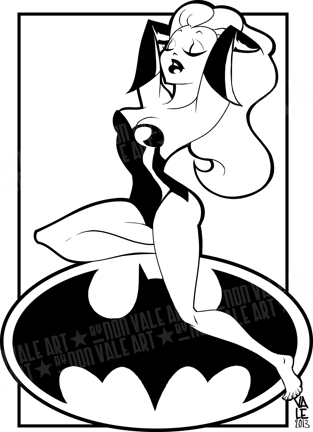 Poison Ivy Batman Clipart Black And White (1200x1655), Png Download