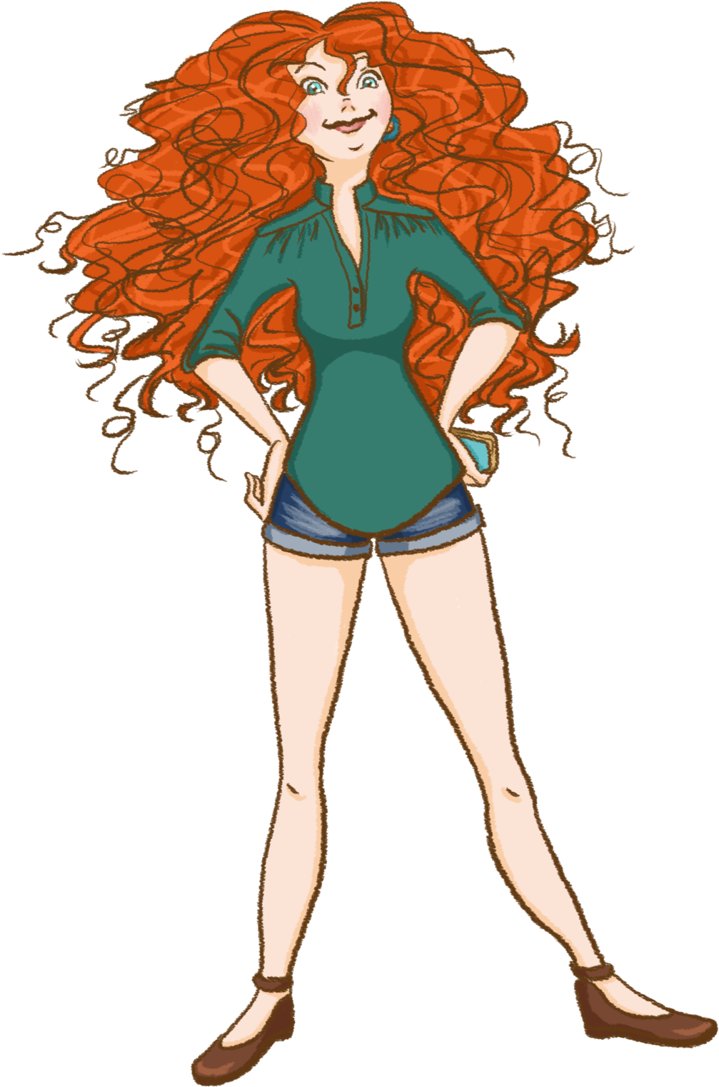 A Modern Princess By Png Royalty Free Library - Drawing (1024x1563), Png Download