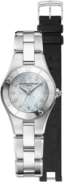 Linea - Baume & Mercier Linea 27 Steel M0a10009 (416x637), Png Download