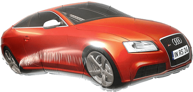 Audi Car Balloon (675x709), Png Download