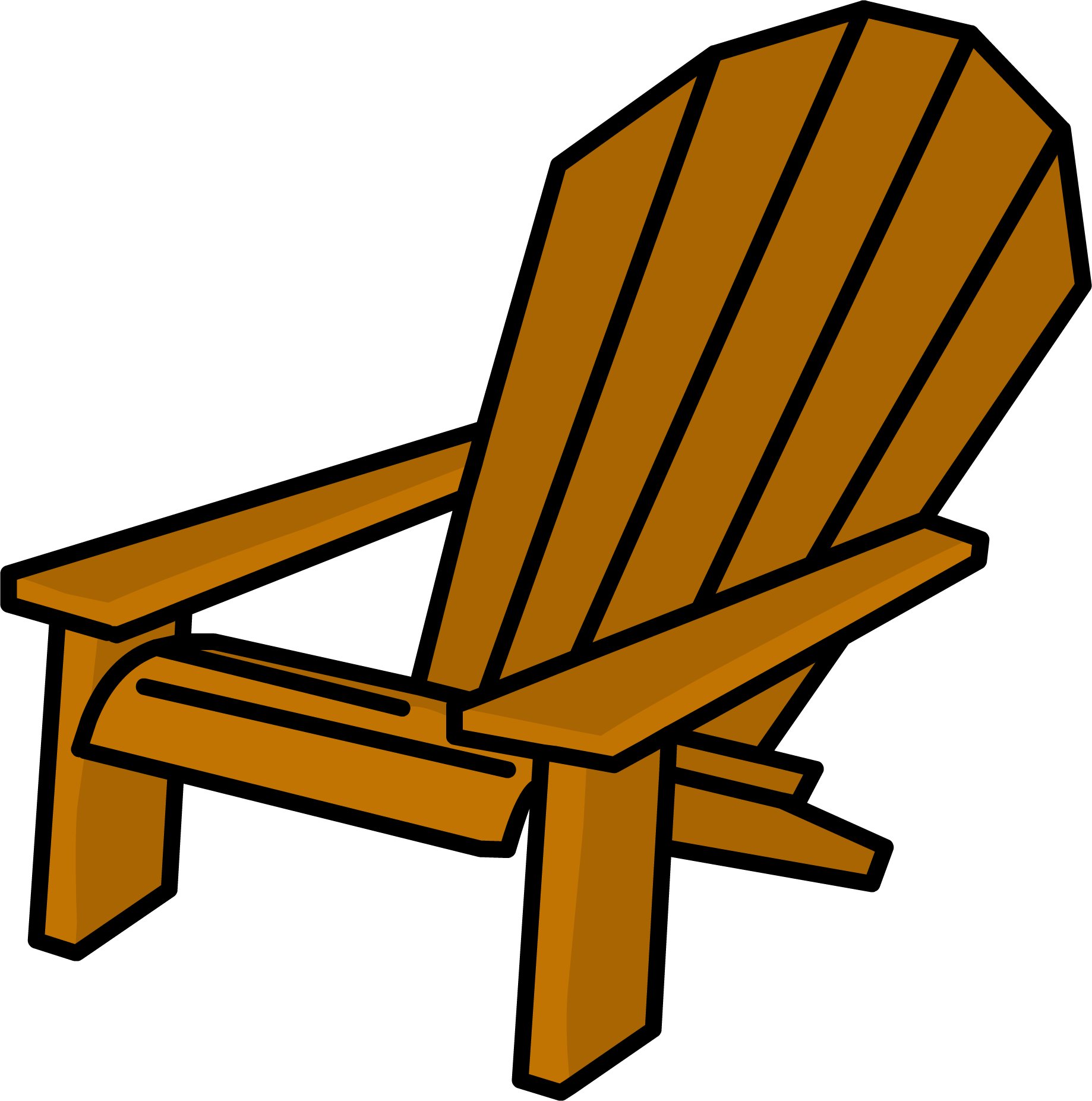Download HD Lounging Deck Chair - Wooden Beach Chair Clipart Transparent  PNG Image - NicePNG.com, image size:1838x1853