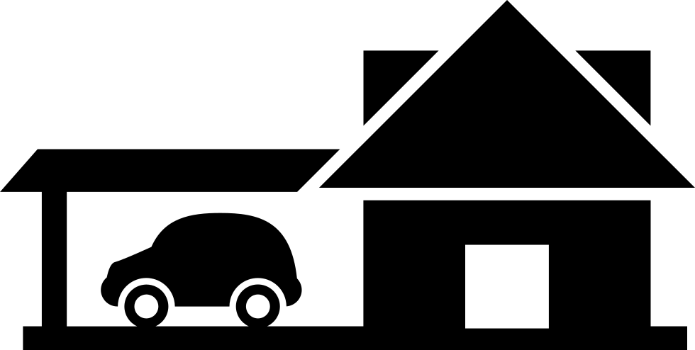 Big House With Car Garage Comments - House And Car Png (980x494), Png Download