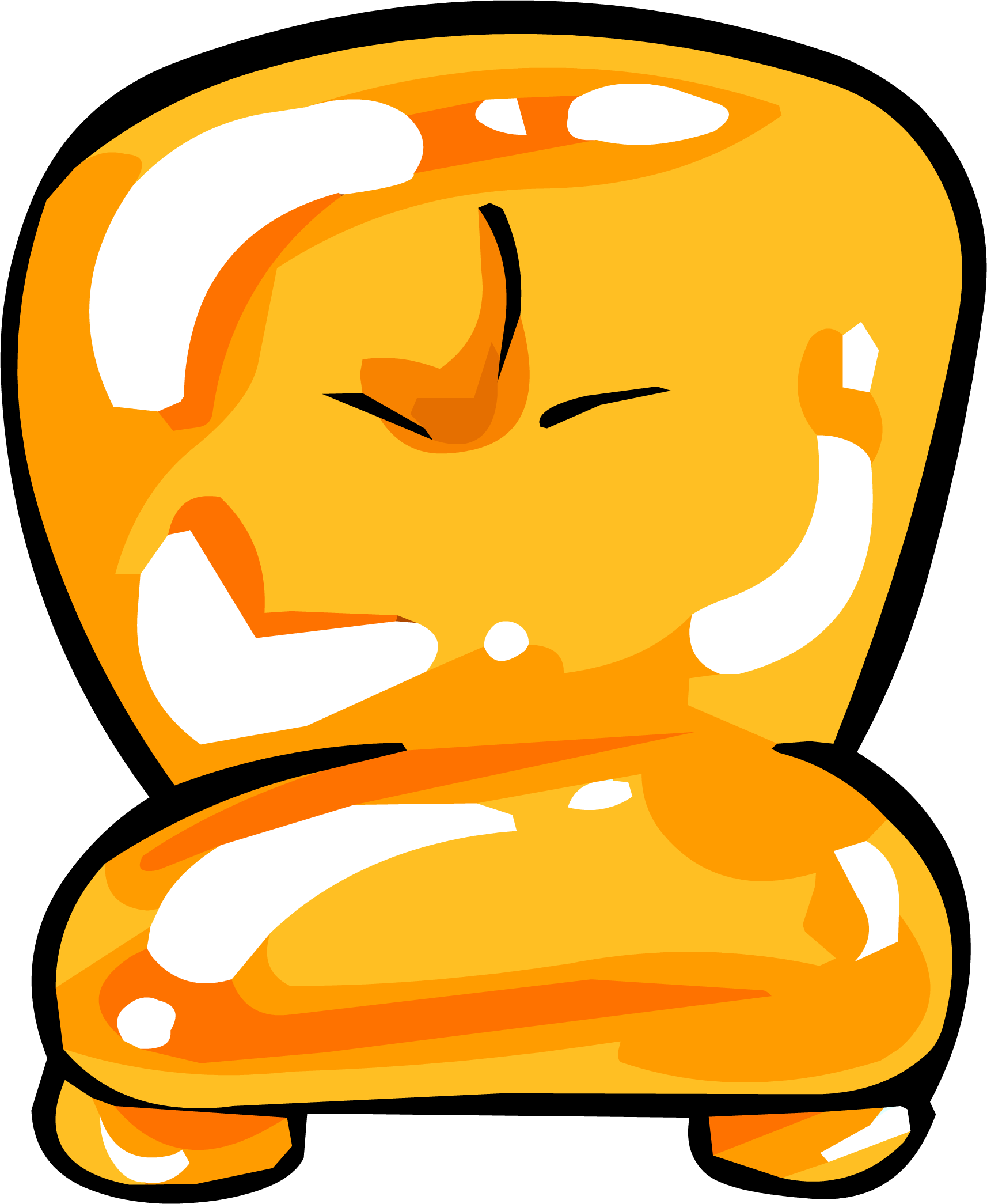 Orange Inflatable Chair - Inflatable Chair Clipart (630x768), Png Download