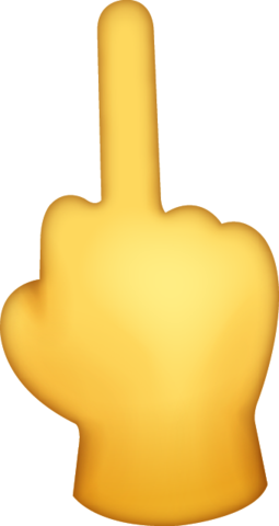 Download Middle Finger Iphone Emoji Icon In Jpg And - Middle Finger Emoji Transparent (255x480), Png Download